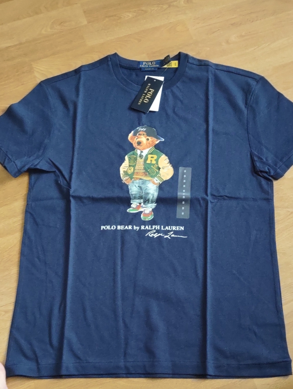 Polo by Ralph Lauren Navy Bear Varsity Graphic Tee